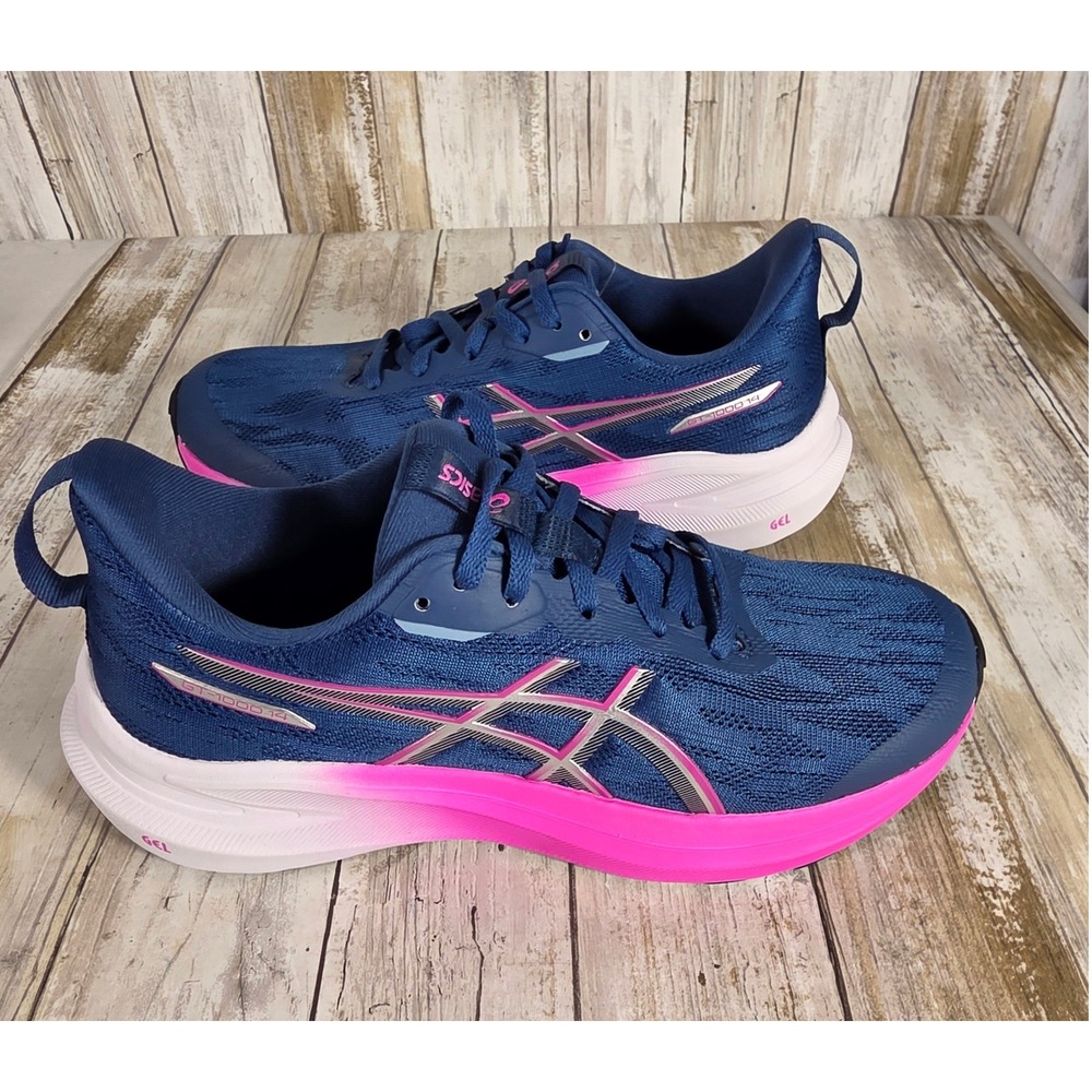 Asics Kids Running Shoes Twilight Blue Digital Sakura Pink Size 5